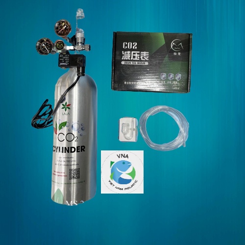 Bình Co2 - Bình Co2 Nhôm 2 lít và van điện Mufan