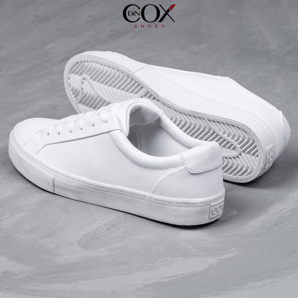 Giày Sneaker Da Unisex DINCOX D20 Năng Động Cá Tính White