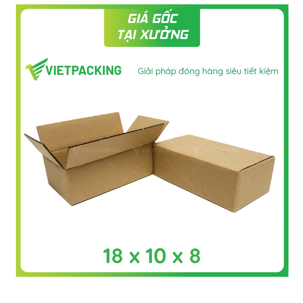 18x10x8 - 50 hộp carton đóng hàng đẹp V085