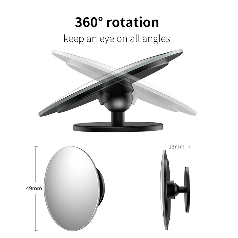 Gương Chiếu Hậu HD Góc Rộng Xoay 360 Độ Không Khung Có Thể Điều Chỉnh Cho Xe Hơi