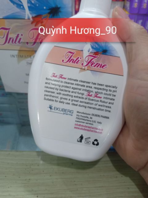 INTI FEME 200ml - dung dịch vệ sinh cao cấp từ Ý