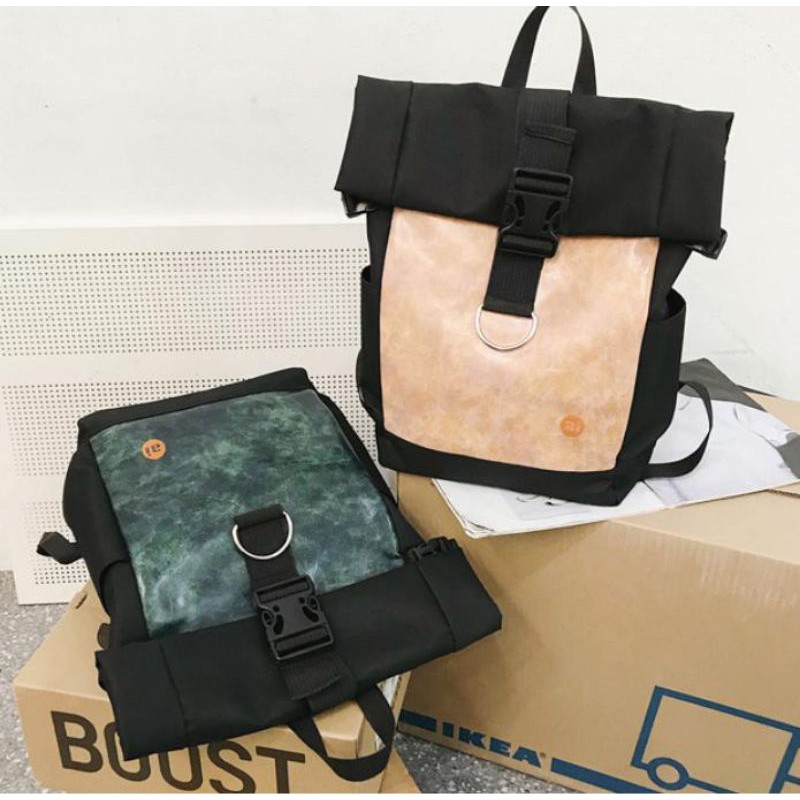 Balo nam đẹp dáng unisex siêu to siêu cá tính, chất liệu Canvas kết hợp Da cao cấp độc đáo giá rẻ - Sỉ lẻ Balo tốt