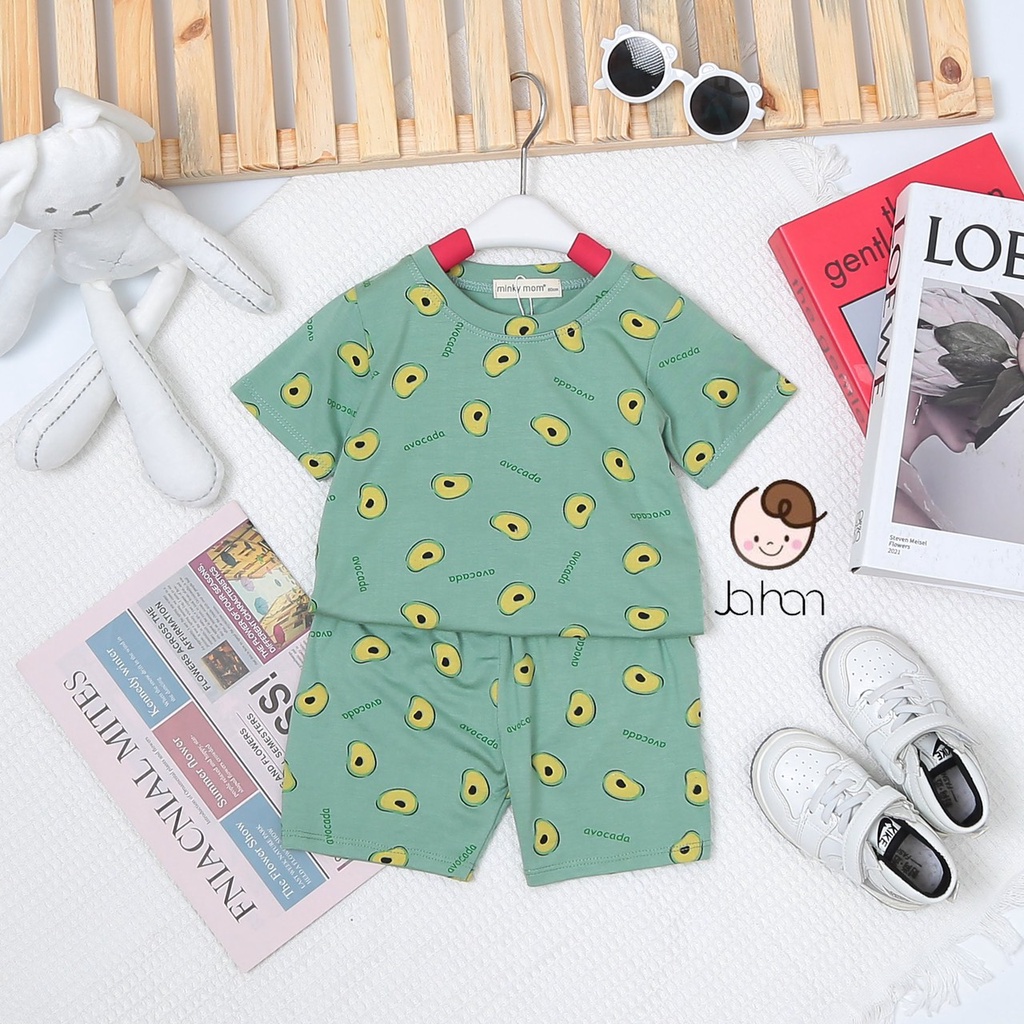 Bộ Cộc Tay Cho Bé FREE SHIP Bộ Minky Mom Cộc Tay Trái Cây Cho bé trai bé gái