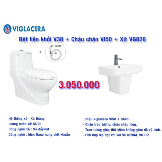 Combo thiết bị vệ sinh Viglacera