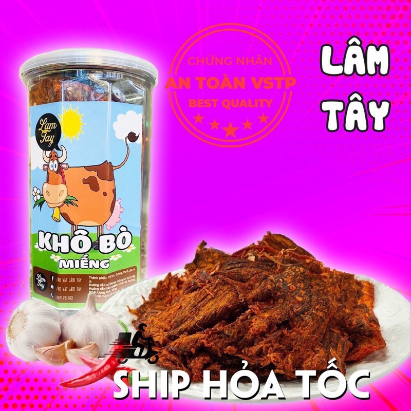 ✅ [HÀNG CÓ SẴN] KHÔ BÒ MIẾNG  250gr - Cực ngon cực mê 💥