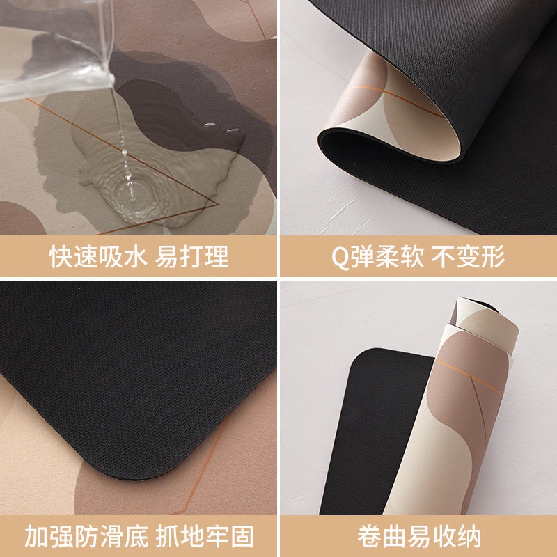 Thảm Chùi Chân Mềm Mại Thấm Hút Nhanh Chống Trượt Họa Tiết Hoa Cho Phòng Tắm