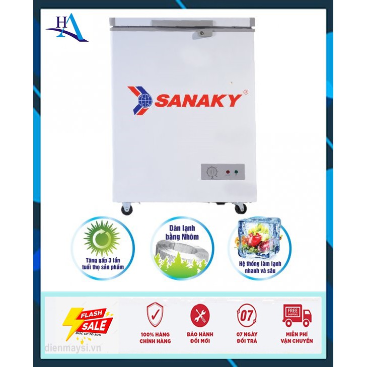 Tủ Đông SANAKY 100 Lít VH-150HY2 (Miễn phí giao tại HCM-ngoài tỉnh liên hệ shop)