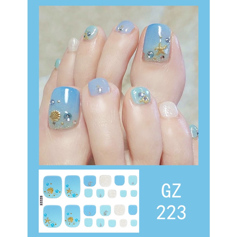 Bộ sticker dán móng tay chân trang trí 3D Jojo GZ218-GZ233