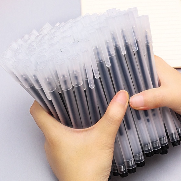 (quà tặng)  Bút mực màu đen có nắp bút học sinh, văn phòng