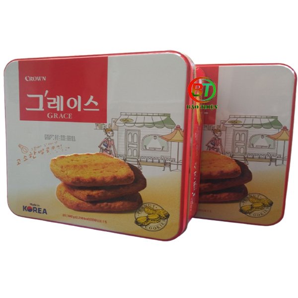 Bánh Crown - Grace Hàn Quốc hộp thiếc 445g và 850g