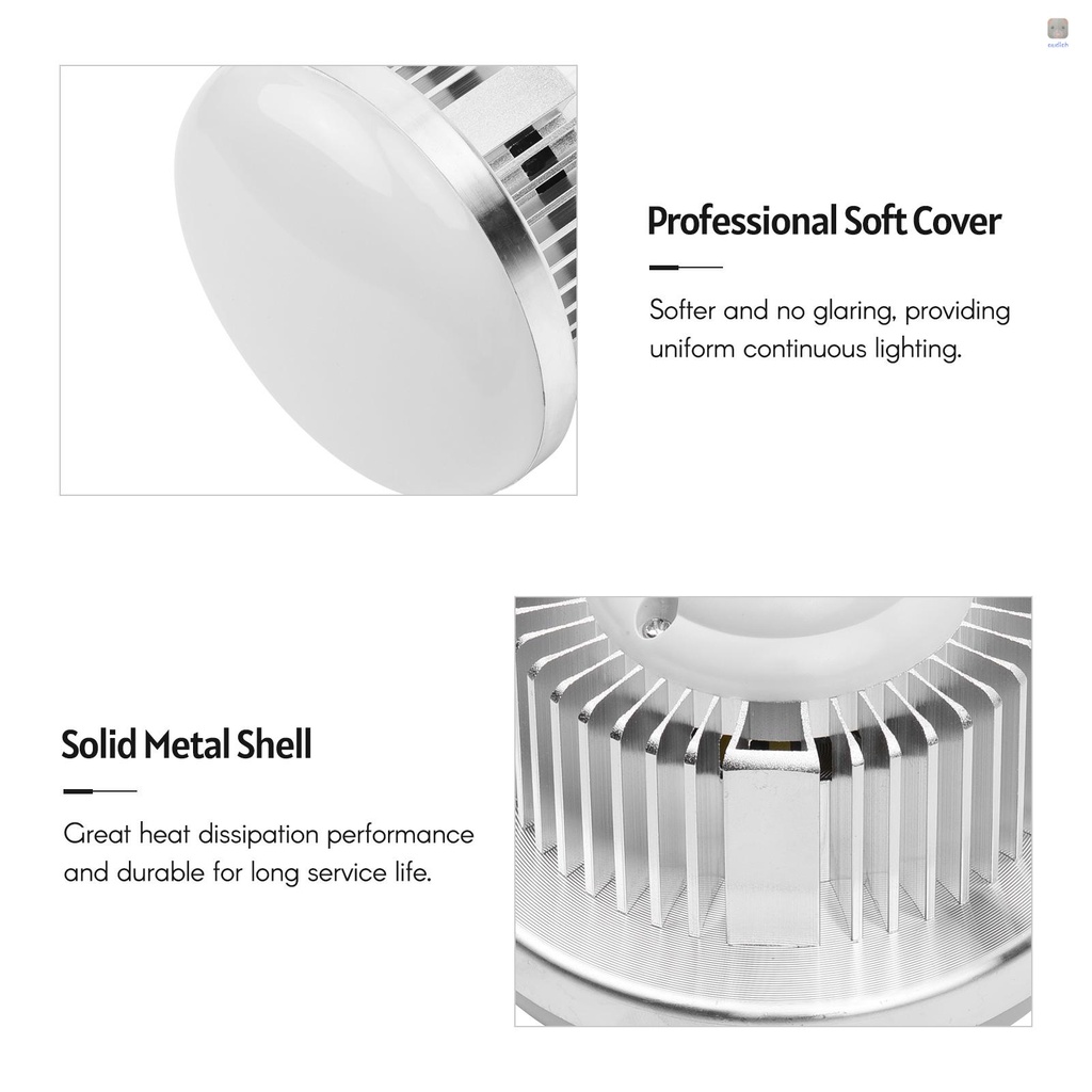 Bóng đèn LED 45W E27 3000K-6000K AC110~235V dùng cho studio tại nhà