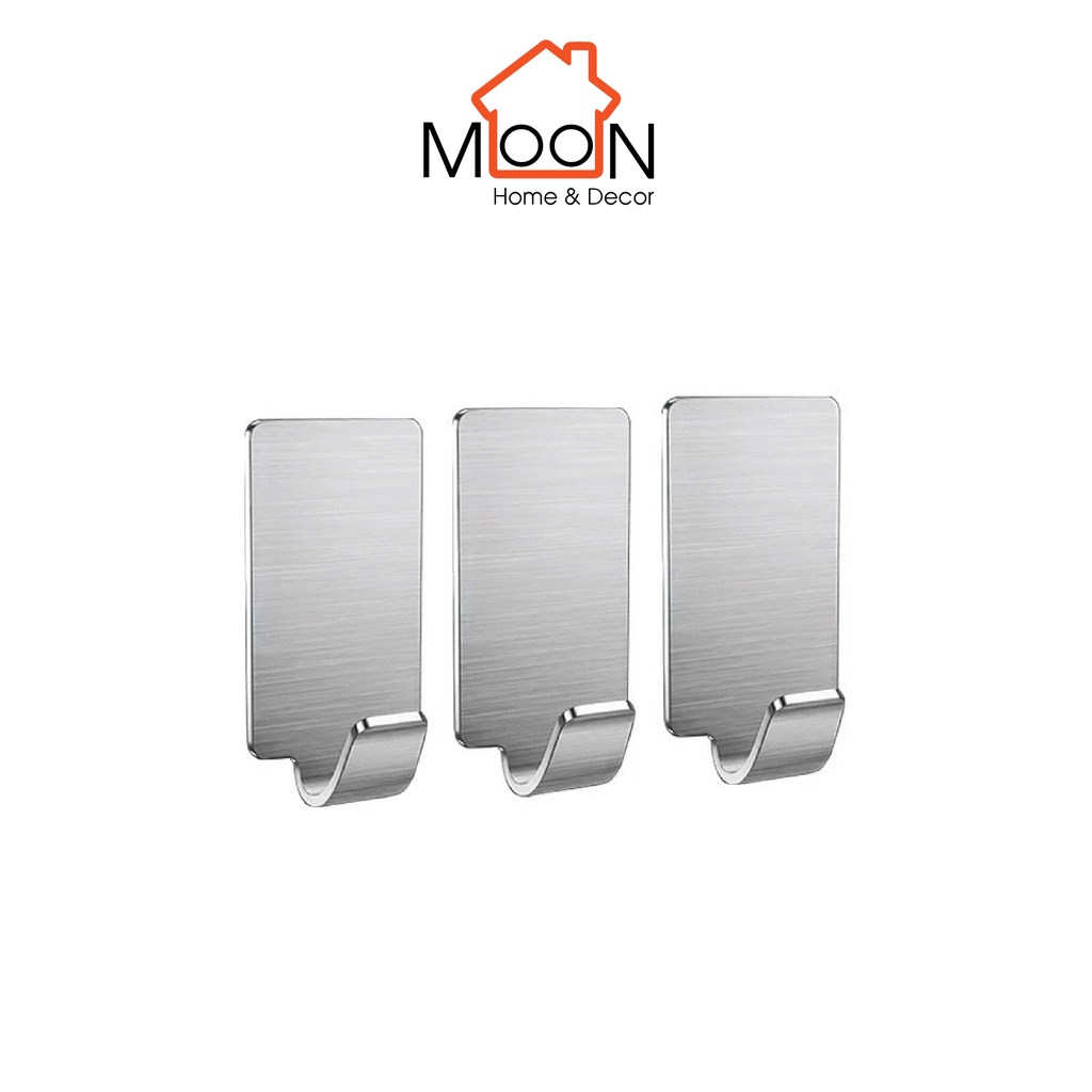 Combo 5 Móc Dán Tường Inox 304 Siêu Dính - Móc Treo Đồ Dùng Thông Minh Tiện Lợi - MD01