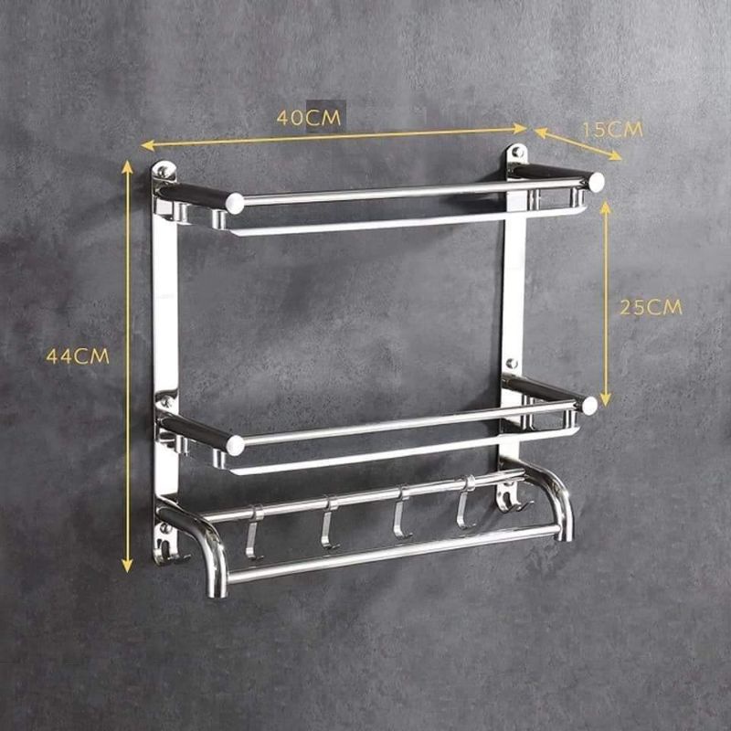 Kệ 3 tầng inox 304 để dầu gội ,sữa tắm trong phòng vệ sinh