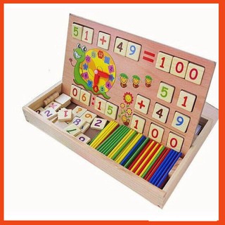 Đồ Chơi Toán Học Có Chữ Số, Que Tính, Bảng Số Bằng Gỗ cho bé