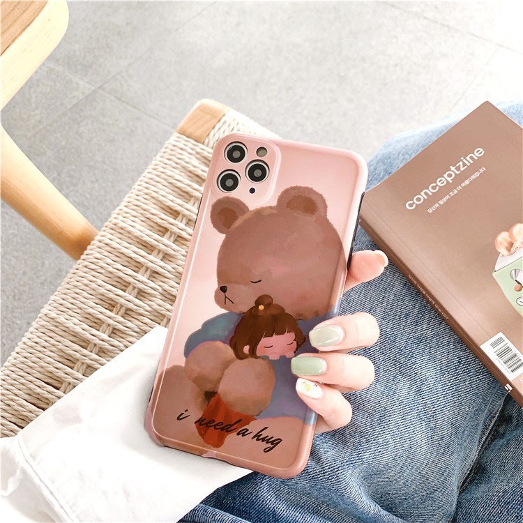 Ốp lưng iphone Hugging IMD dày dặn viền nổi 5/5s/6/6plus/6s/6splus/7/7plus/8/8plus/x/xr/xs/11/12/pro/max/plus/promax