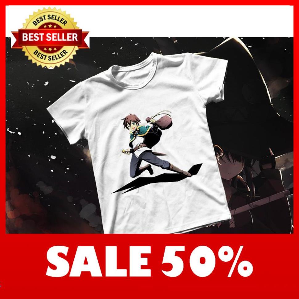 Áo thun Cotton Unisex - Anime - KonoSuba - Satou kazuma