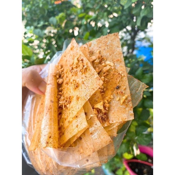 Lẻ bịch bánh tráng xike tỏi gói to