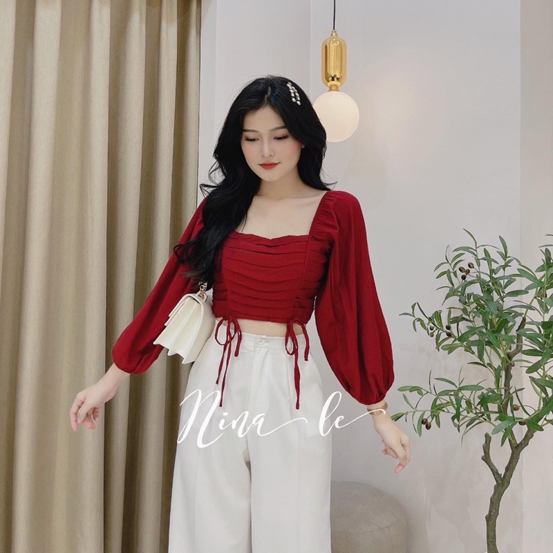 [ẢNH THẬT] Áo Croptop Rút Dây. Croptop Cá Tính. Style Năng Động. Nhiều Màu Xếp Ly Siêu Xinh. Chất Liệu Mát Mẻ 1052