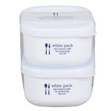 Set 2 hộp nhựa đựng thực phẩm White pack 280ml Hàng Nhật Chính Hãng