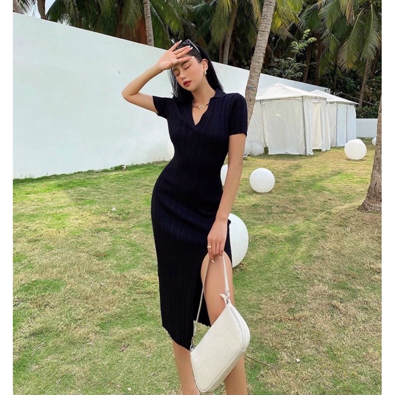 ĐẦM BODY POLO XẺ ĐÙI