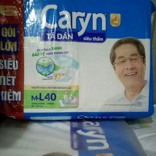 Tã Dán Người Lớn Caryn ML40 (mua tối đa 2 gói/đơn)