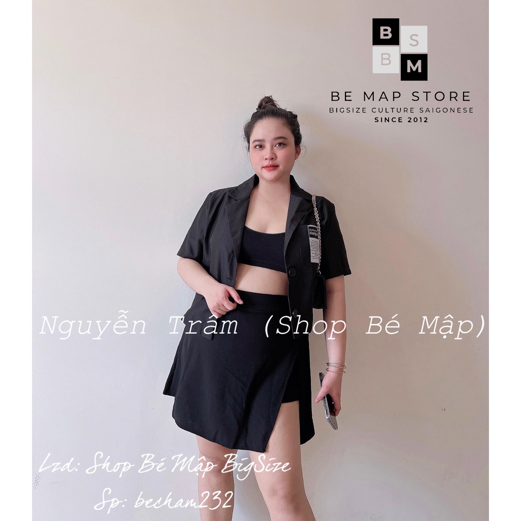 Chân Váy Chữ A Xẻ Đùi BigSize 65-86Kg
