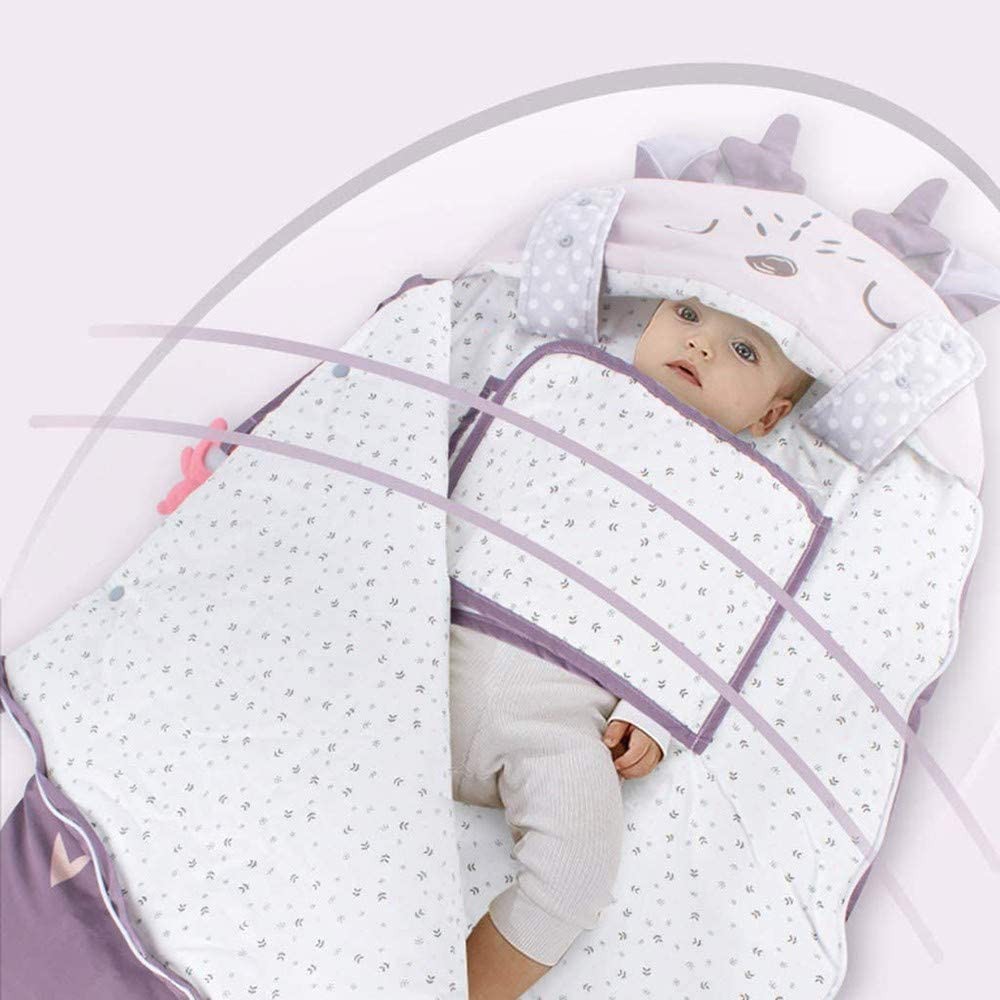 Túi ngủ trần bông hình thú 2 lớp Best Baby giữ ấm cho bé kích thước 57x85cm