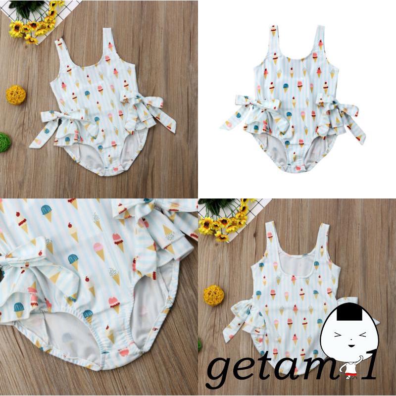 Đồ bơi gắn nơ dễ thương dành cho bé gái