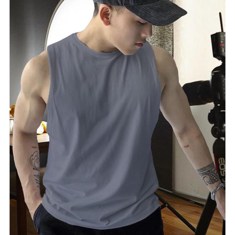 Áo thun ba lỗ nam - 3 lỗ sát nách tanktop tập gym thể thao - Áo tanktop vải cotton thoáng mát co giãn hút mồ hôi ⚡