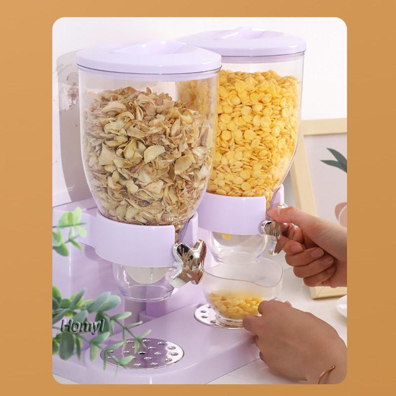 Hộp Đựng Ngũ Cốc Hai Ngăn Tiện Dụng Cho Gia Đình