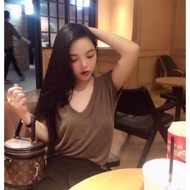 ÁO PHÔNG GIẤY CỔ TIM SIÊU MÁT NỮ