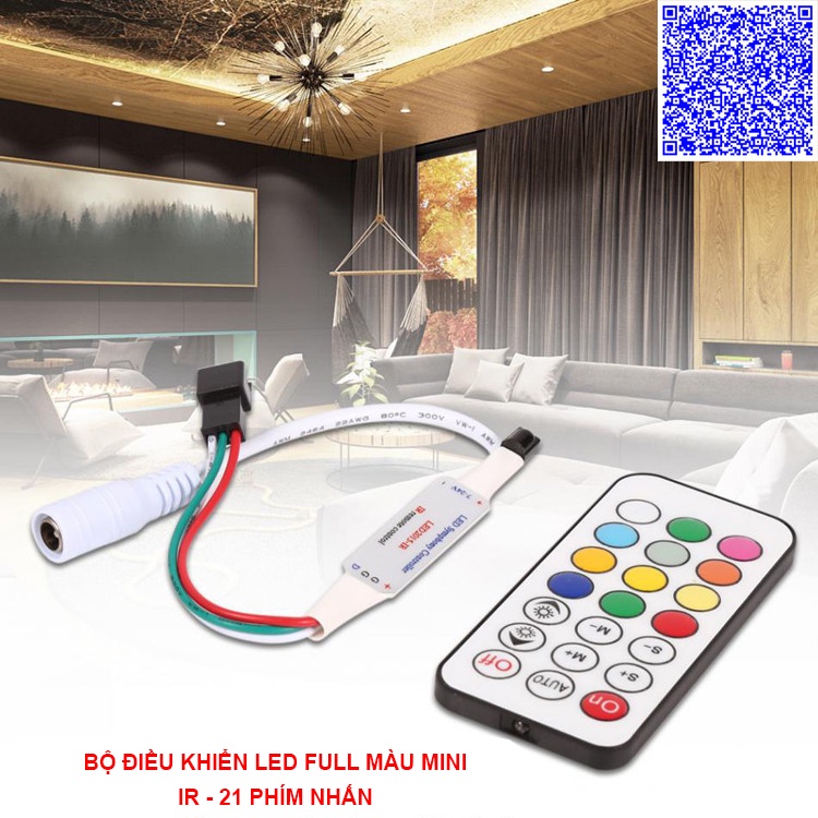 SP101E BỘ ĐIỀU KHIỂN 21 NÚT CHO LED FULL MÀU ARGB WS2812B WS2811 UCS1903
