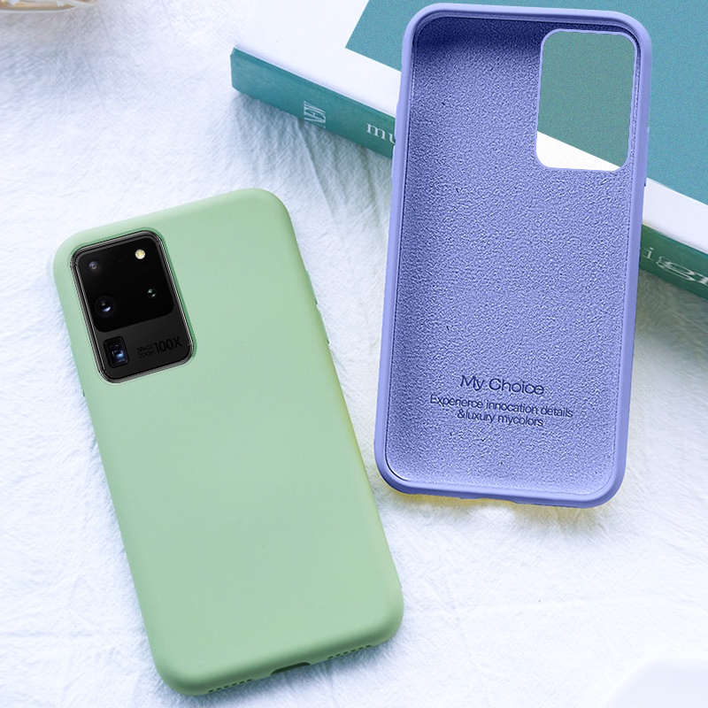 Ốp điện thoại silicon dẻo viền đáy bảo vệ toàn diện cho Samsung Galaxy ss S21 S20 FE Ultra S10 Plus