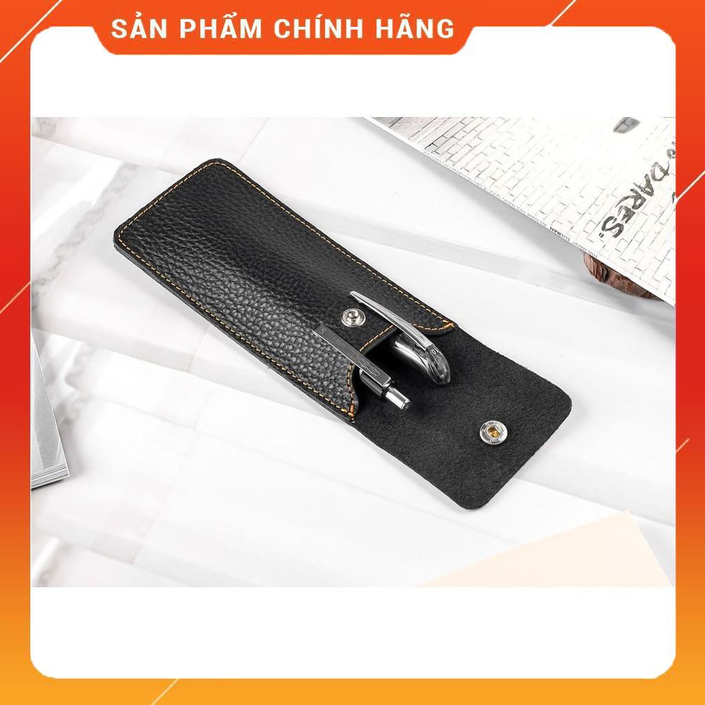 [Handmade] Bao/túi đựng bút da thật cao cấp có khóa bấm đành cho doanh nhân 3 màu (20x8) - ZN08 Bảo Hành 12 Tháng