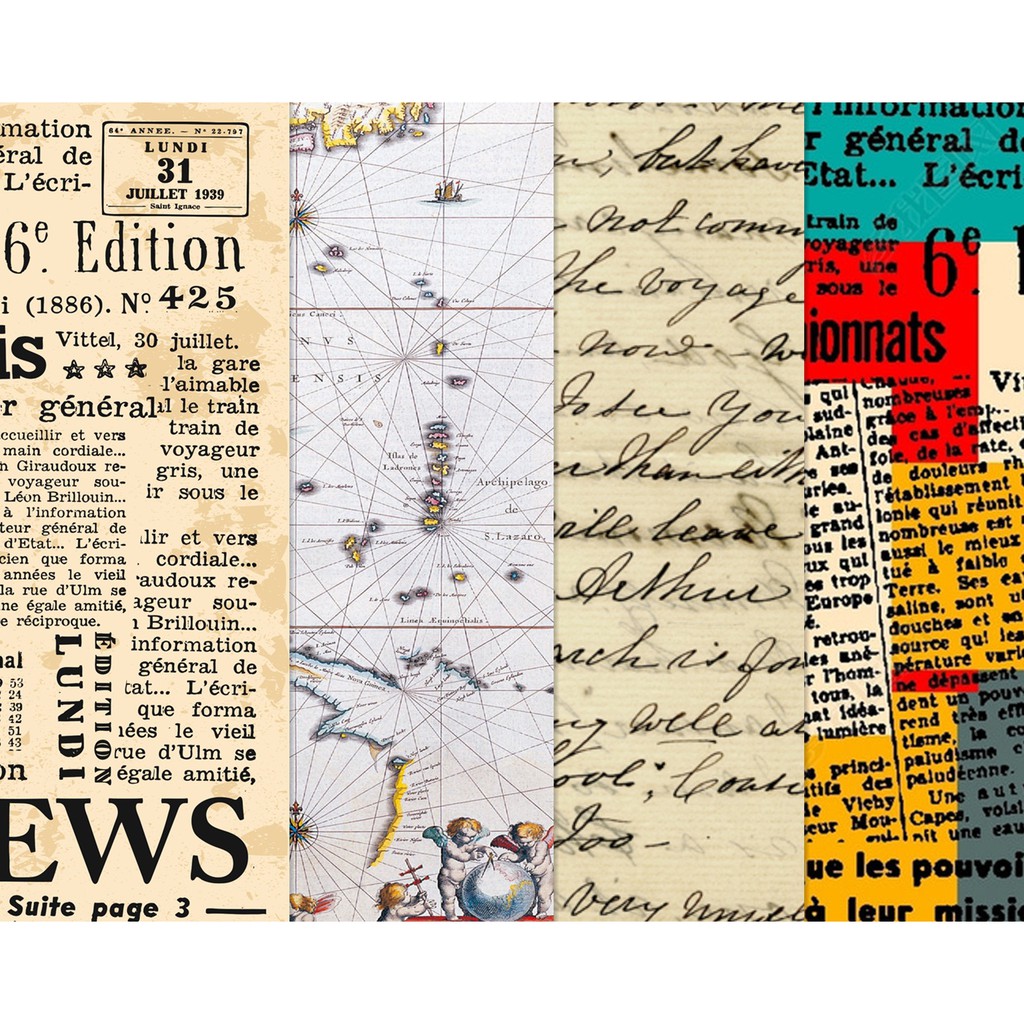 Bộ Sticker vintage background theo chủ đề
