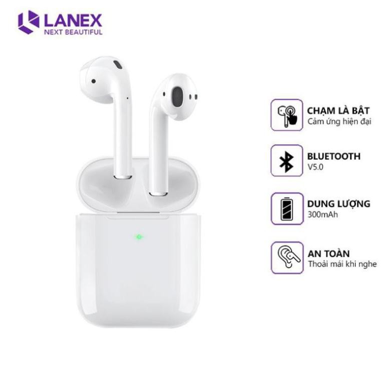 Tai nghe bluetooth airpods Lanex W12 chính hãng bảo hành 12 tháng