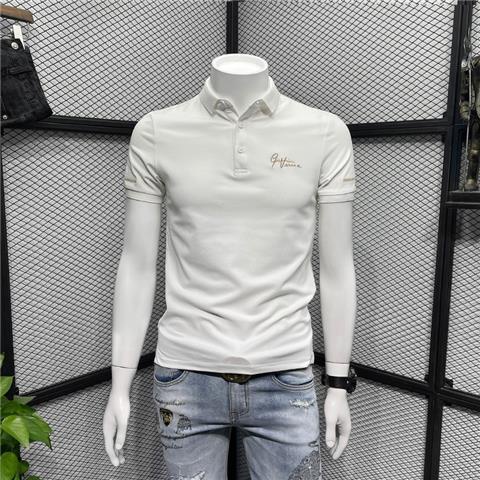 Áo Thun Polo Tay Ngắn Dáng Ôm Thêu Họa Tiết Thời Trang Hàn Quốc Cao Cấp Cho Nam