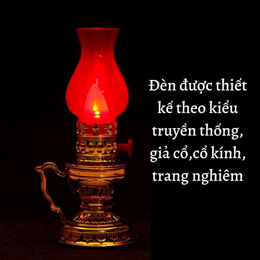 Đèn led thờ cúng để bàn truyền thống, cổ kính, trang nghiêm