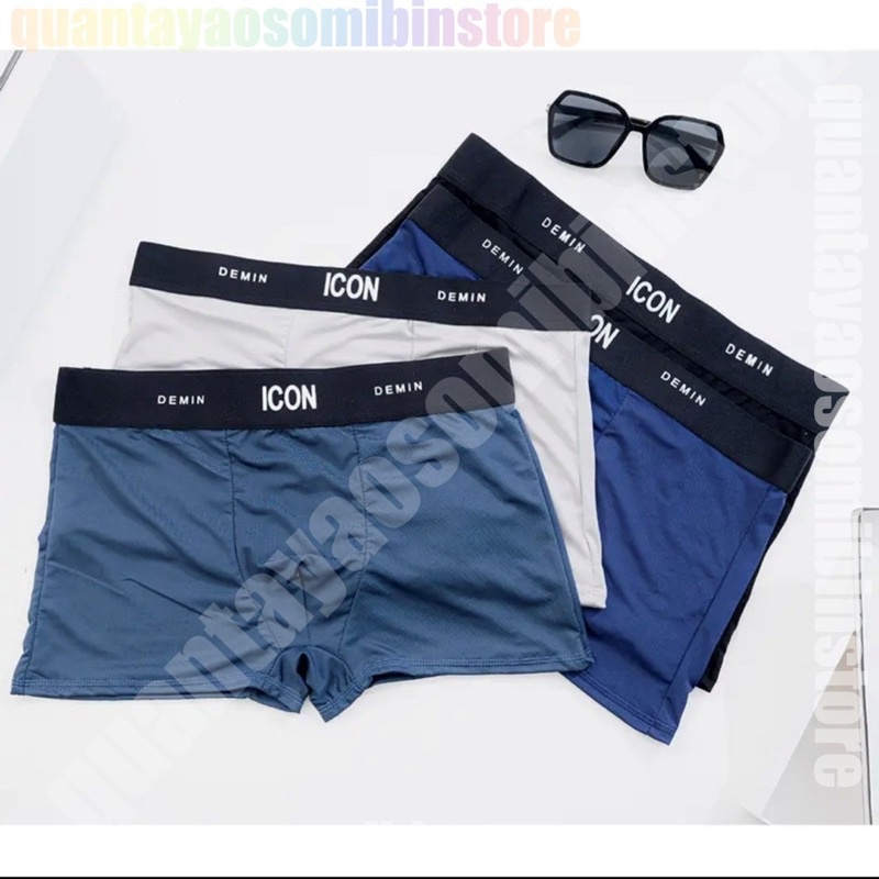 Combo quần sịp đùi nam ICON chất vải thun lạnh,co giãn 4 chiều, thoáng mát,ko nhăn,ko xù, thoải mái vận động