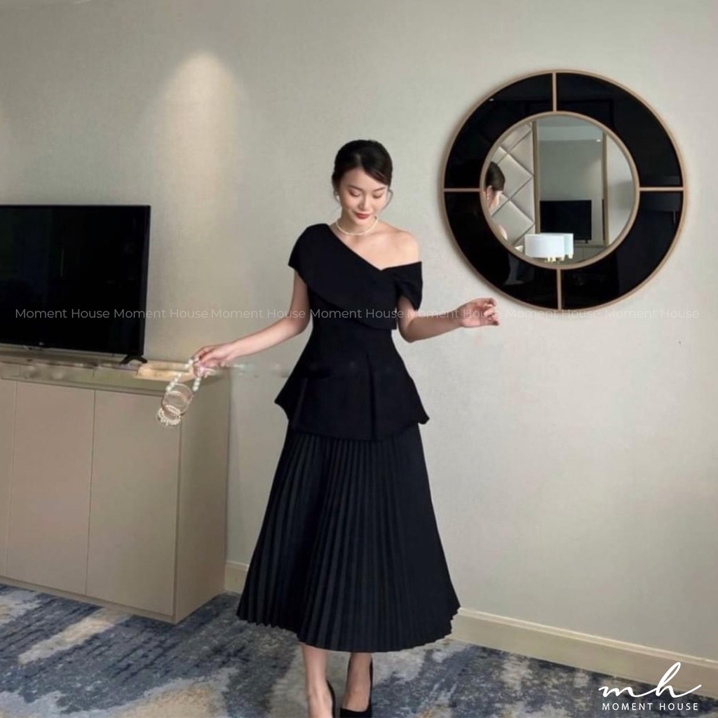 Chân váy quạt, chân váy xếp ly dáng dài, 100% lưng tây, khóa kéo giọt nước may giấu cực tinh tế, hàng thiết kế có size