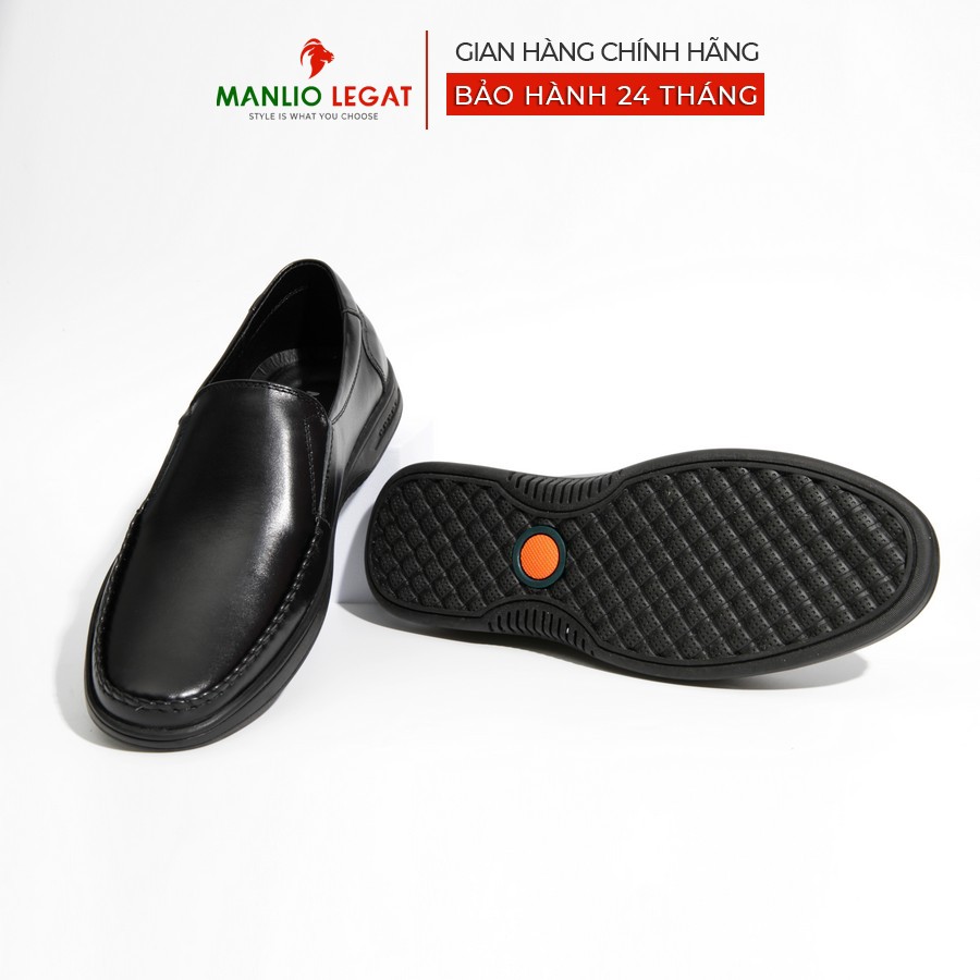 Giày lười nam da thật Manlio Legat màu đen G8941-LB