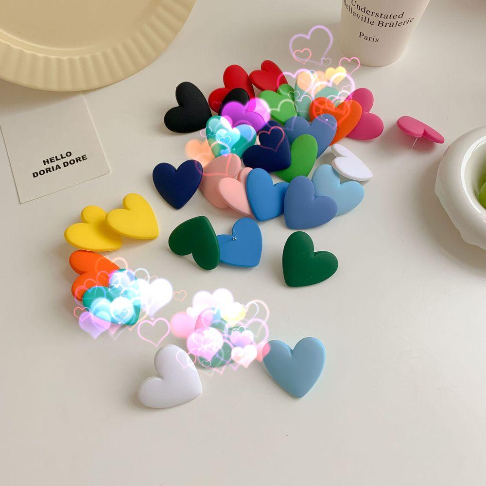 Khuyên Tai Acrylic Hình Trái Tim Sáng Tạo Hợp Thời Trang