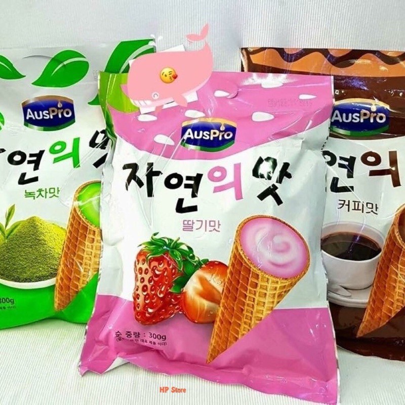 Bánh Kem Ốc Quế Hàn Quốc Adorable Gói 300g Chính Hãng