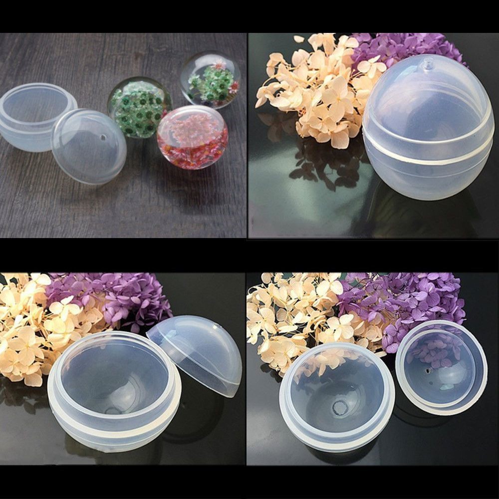 Khuôn tròn 5 kích cỡ trong suốt bằng silicon dùng để làm dụng cụ trang trí resin