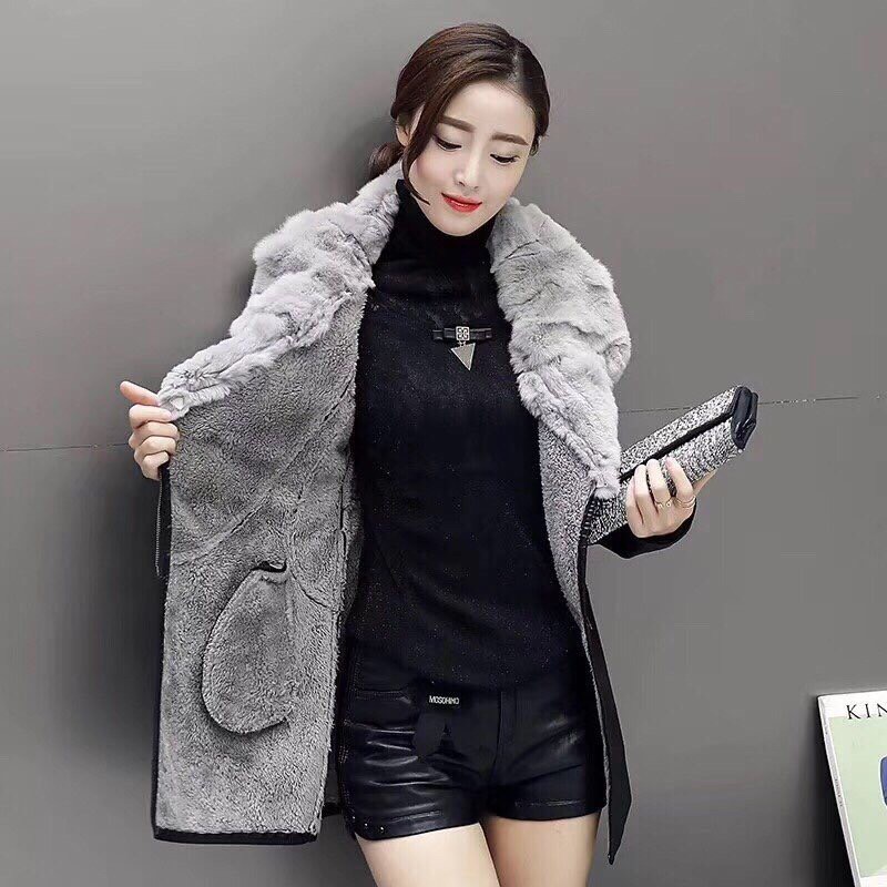 Aó Khoác Da Dáng Dài Cao Cấp