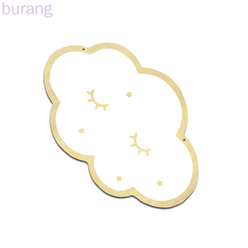 Gương trang trí hình đám mây bằng gỗ