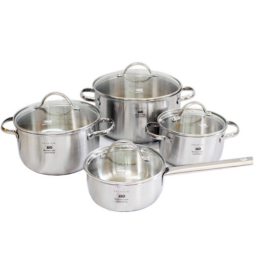 Bộ nồi Inox ELO Luxemburg 16/16/20/24 cm 4 chiếc của Đức dùng được cho bếp từ