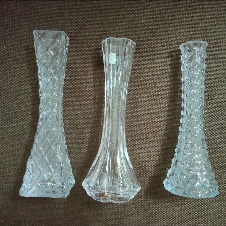 Lọ hoa thủy tinh 1 bông tháp tròn, vuông, S2 [ THỦY TINH SIÊU TRONG BÓNG ĐẸP]