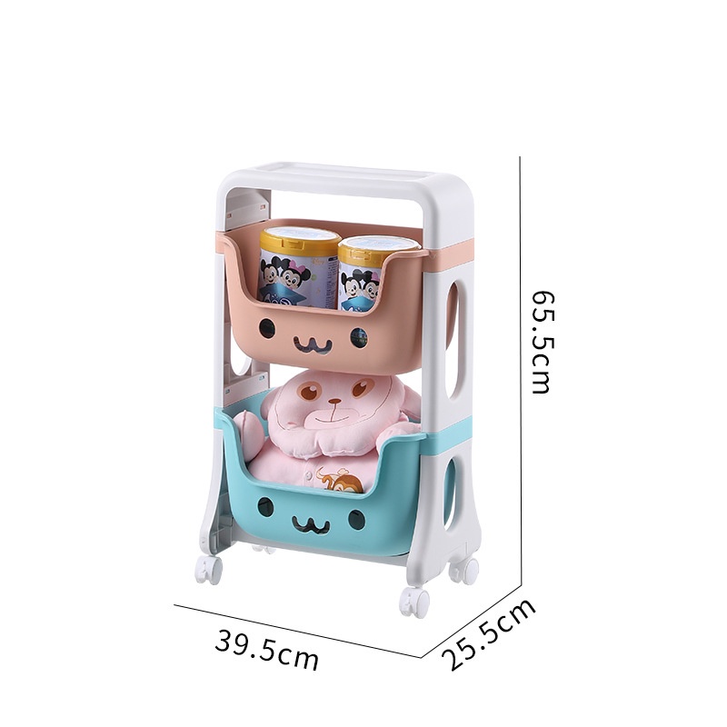 kệ gấu hokori 3 tầng có bánh xe đựng đồ chơi đồ bỉm sửa cho mẹ và bé nhưa việt nhật - KHO SỈ MB