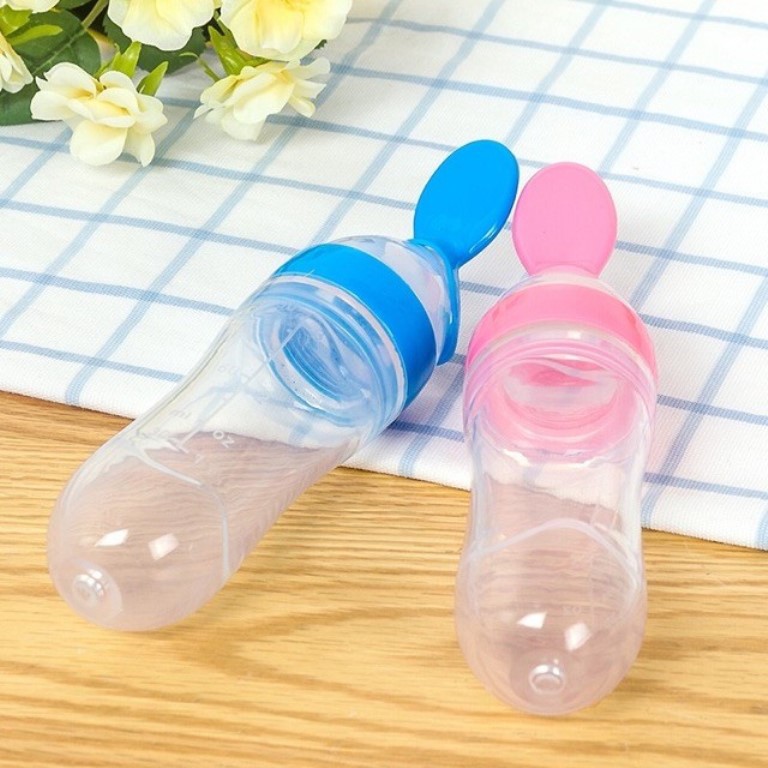 Bình thìa ăn dặm silicon cho bé